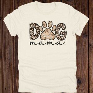Dog Mama - Animal Print - Bella & Canvas - Cream